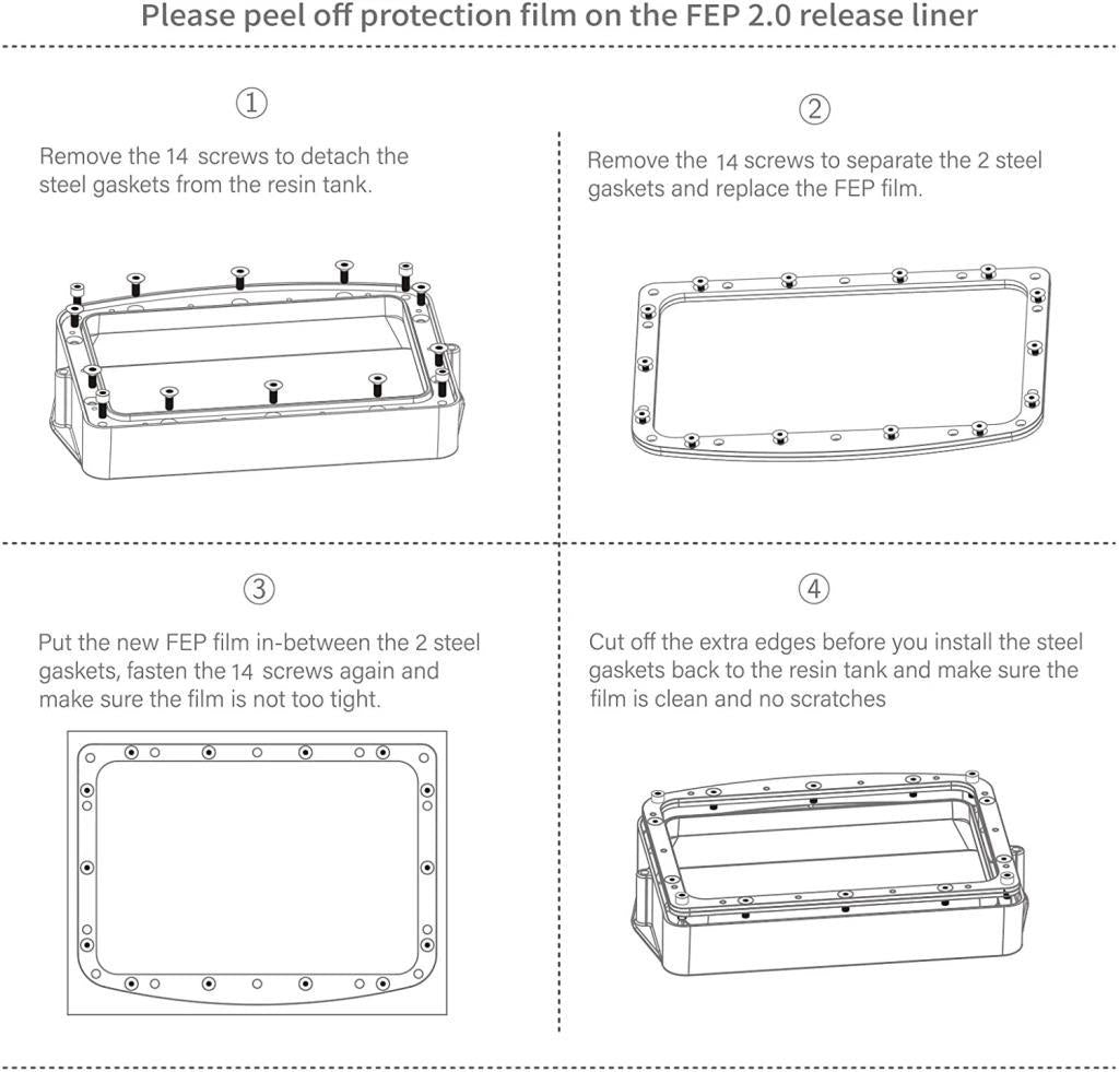 ELEGOO FEP Film 5 Adet - Mars 3 / Mars 3 Pro